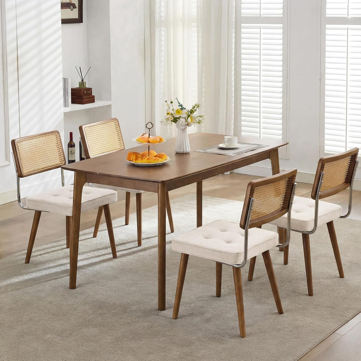 Riedhoff Rattan Dining Chairs, 22.4 x 18.5 x 31.7", Set of 2