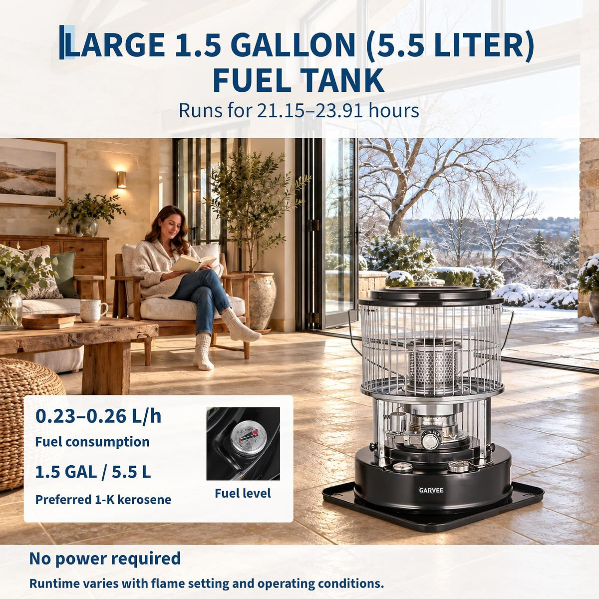 Riedhoff Portable Kerosene Heater, with Stove Top