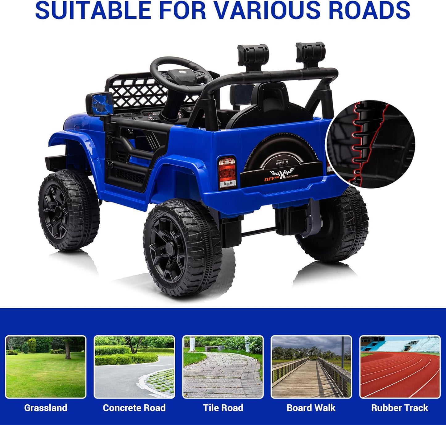 Garvee Kids Ride On Truck Car TR2311 with Remote Controller, LED Lights & Music, Age 3+