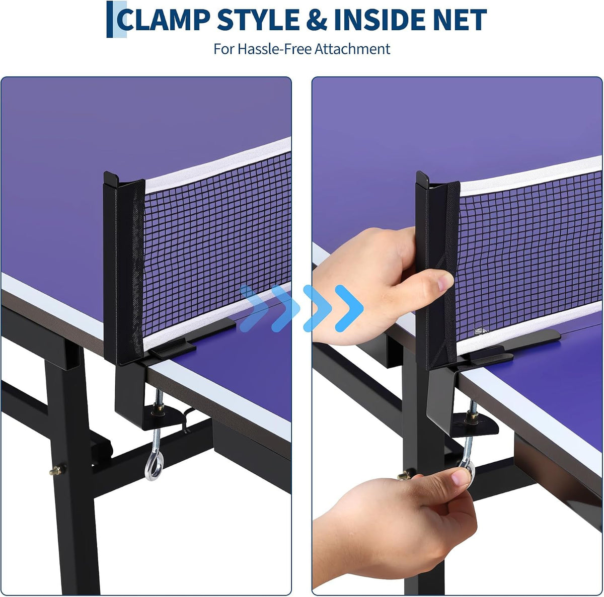 Riedhoff Portable Table Tennis Table with 2 Paddles & 3 Balls
