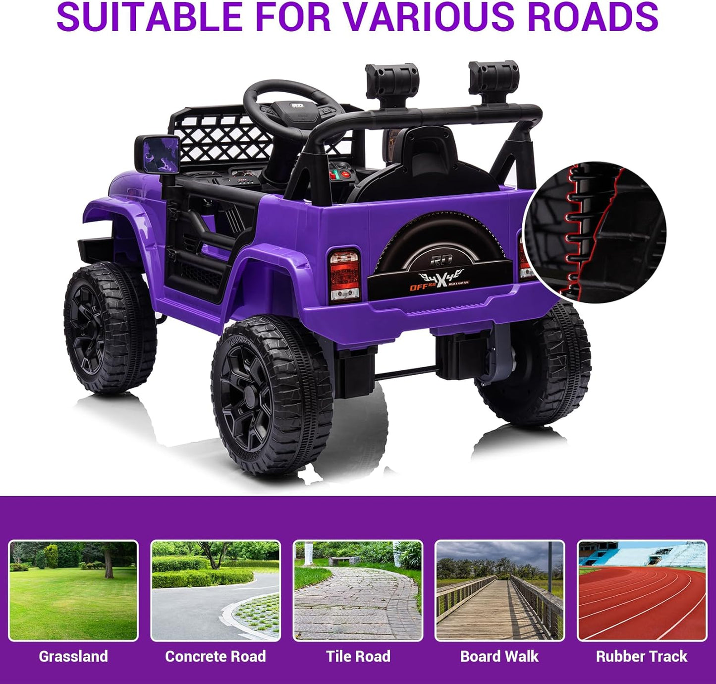 Garvee Kids Ride On Truck Car TR2311 with Remote Controller, LED Lights & Music, Age 3+