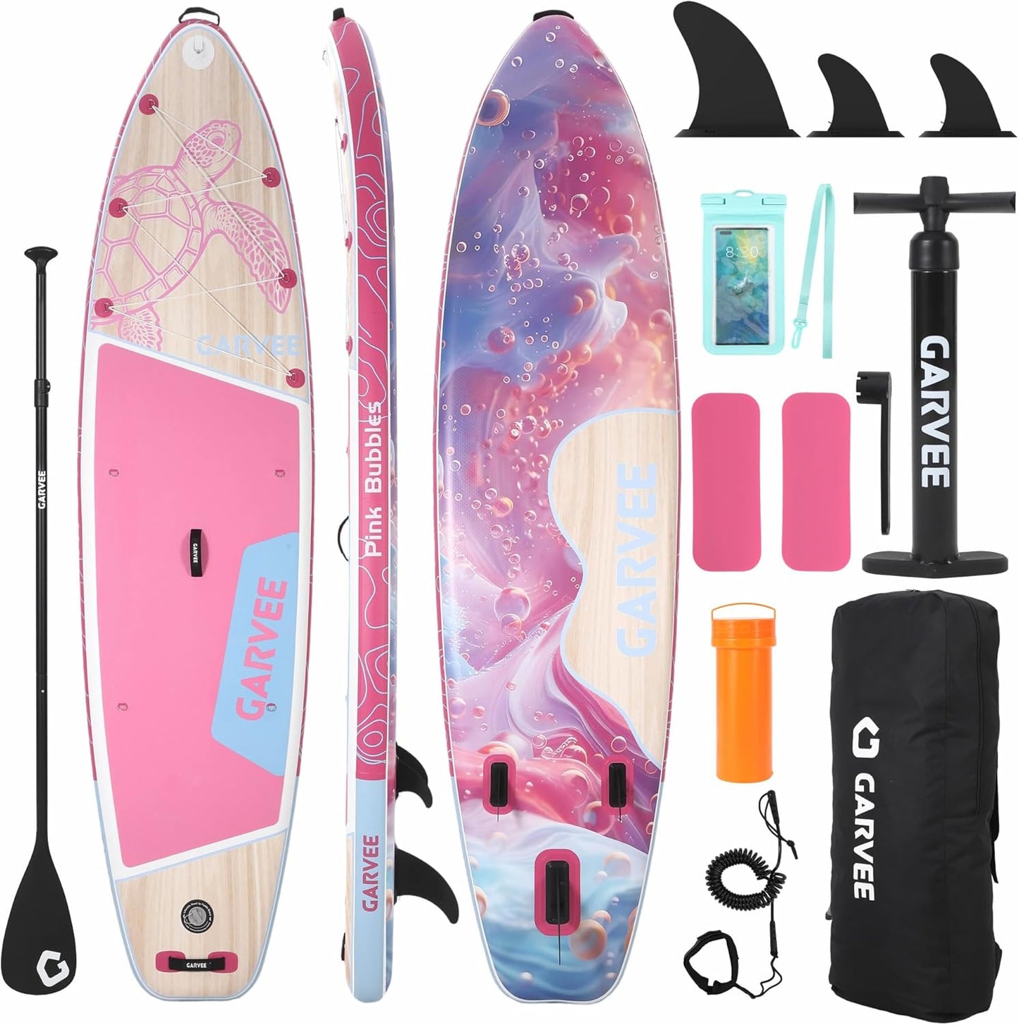 Garvee 11 ft Inflatable Stand up Paddle Boards with Premium SUP Accessories