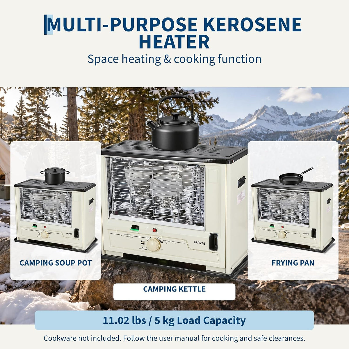 Riedhoff Portable Kerosene Heater, with Stove Top