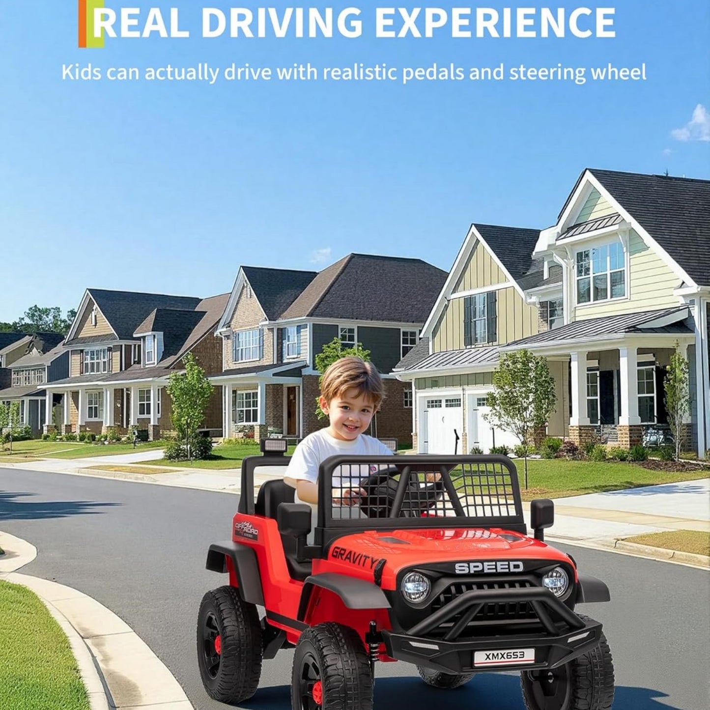 Garvee 12V Kids Ride on Car with Remote Controller, for Children 3-6 Years