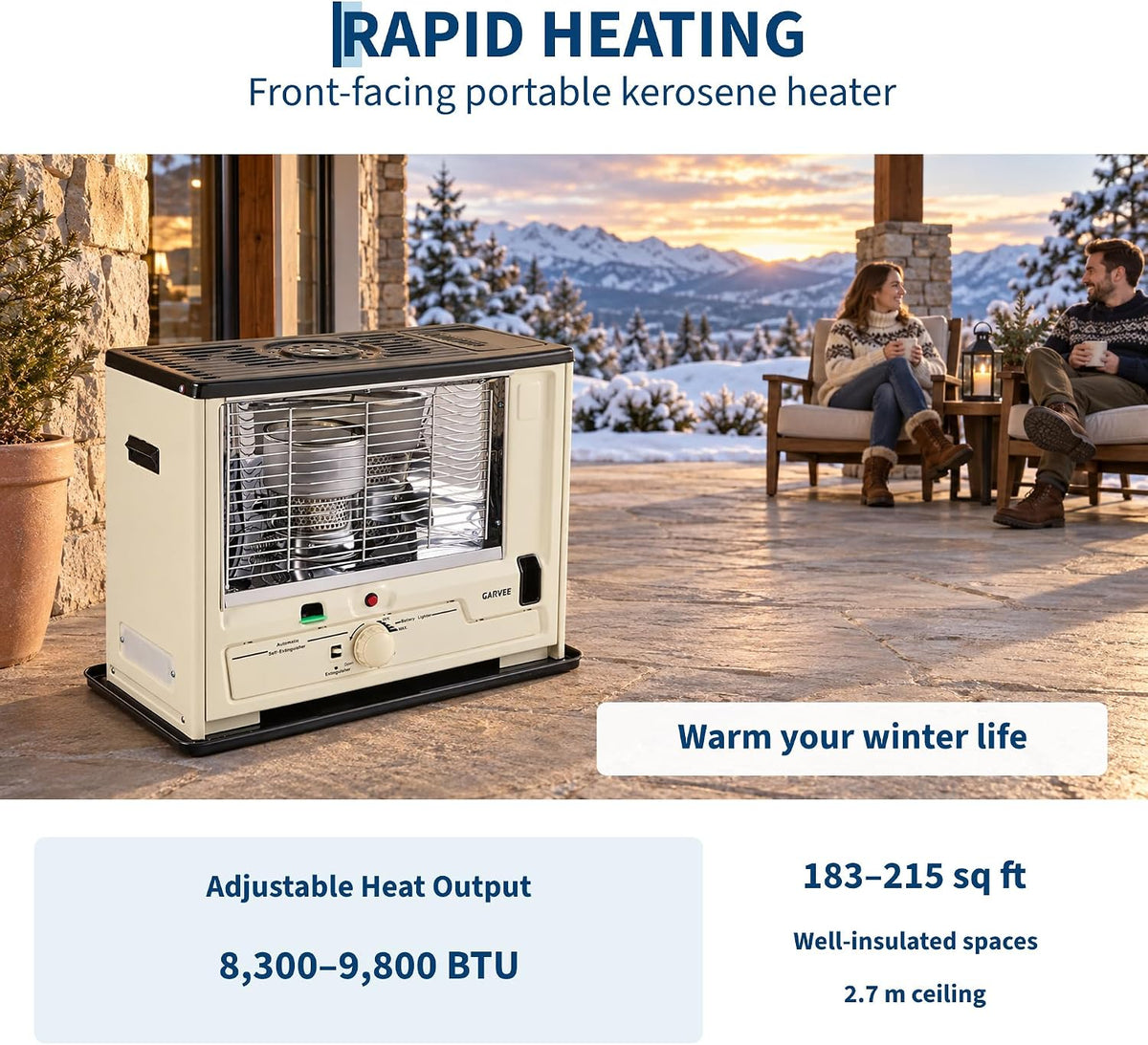 Riedhoff Portable Kerosene Heater, with Stove Top