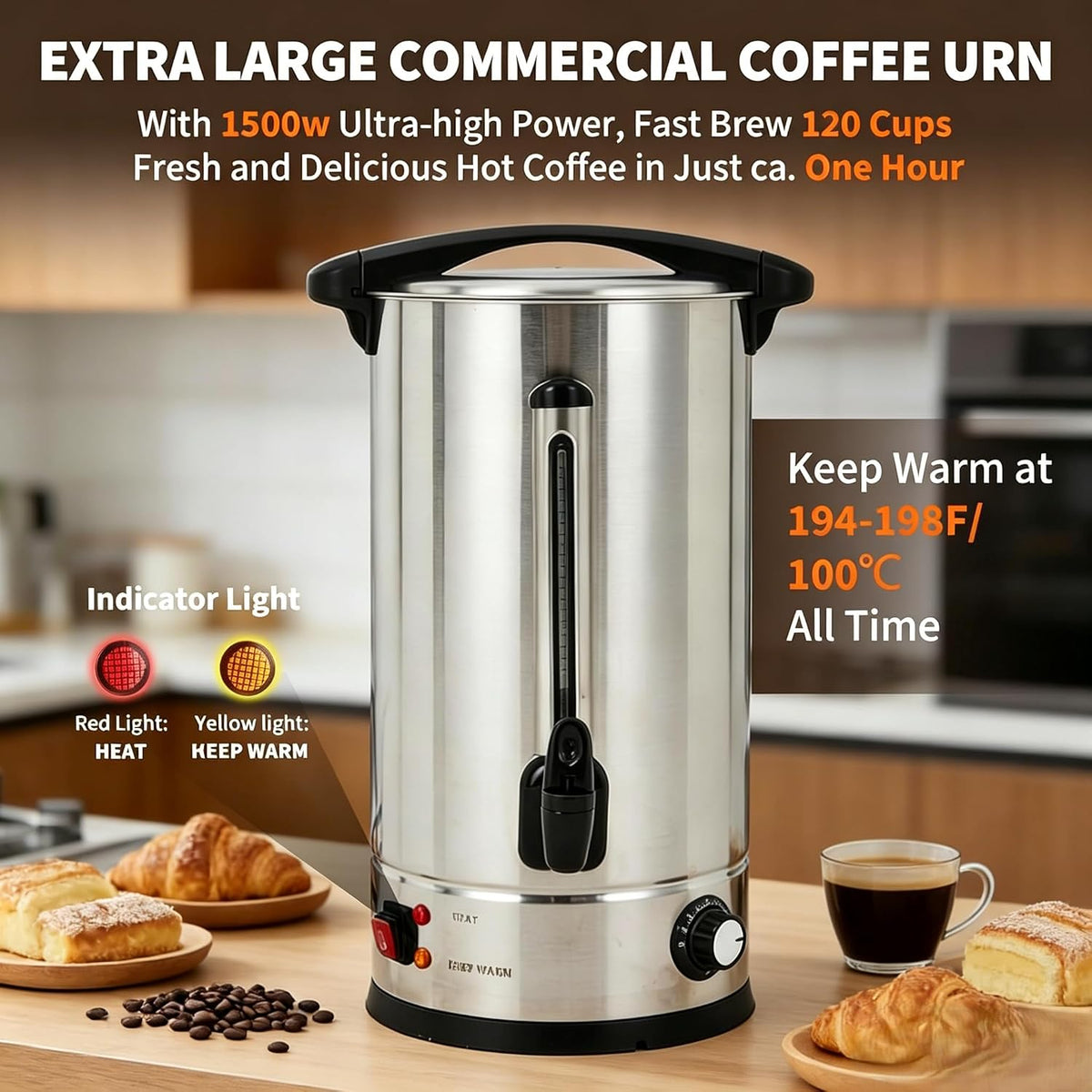 Riedhoff Commercial Coffee Urn, Hot Water Dispenser