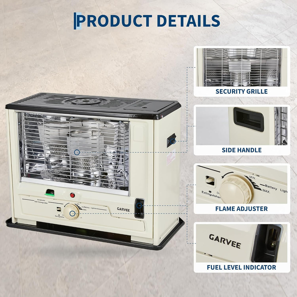 Riedhoff Portable Kerosene Heater, with Stove Top