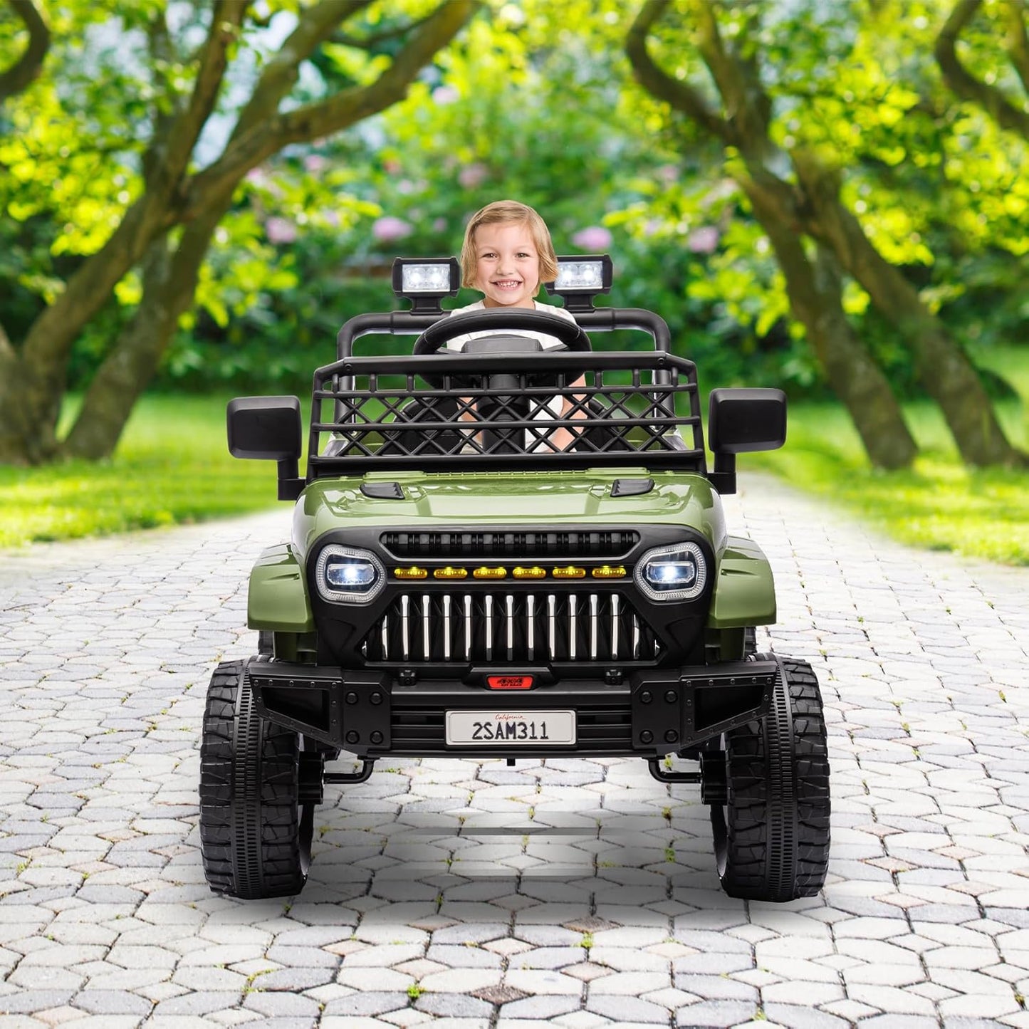 Garvee Kids Ride On Truck Car TR2311 with Remote Controller, LED Lights & Music, Age 3+