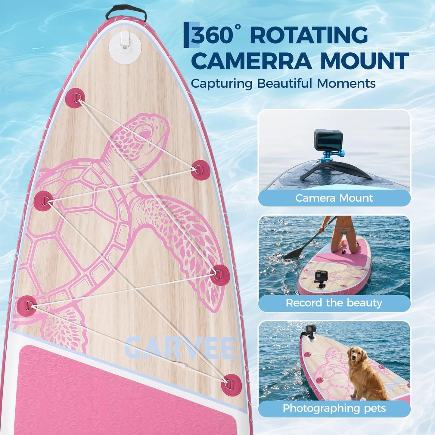 Garvee 11 ft Inflatable Stand up Paddle Boards with Premium SUP Accessories