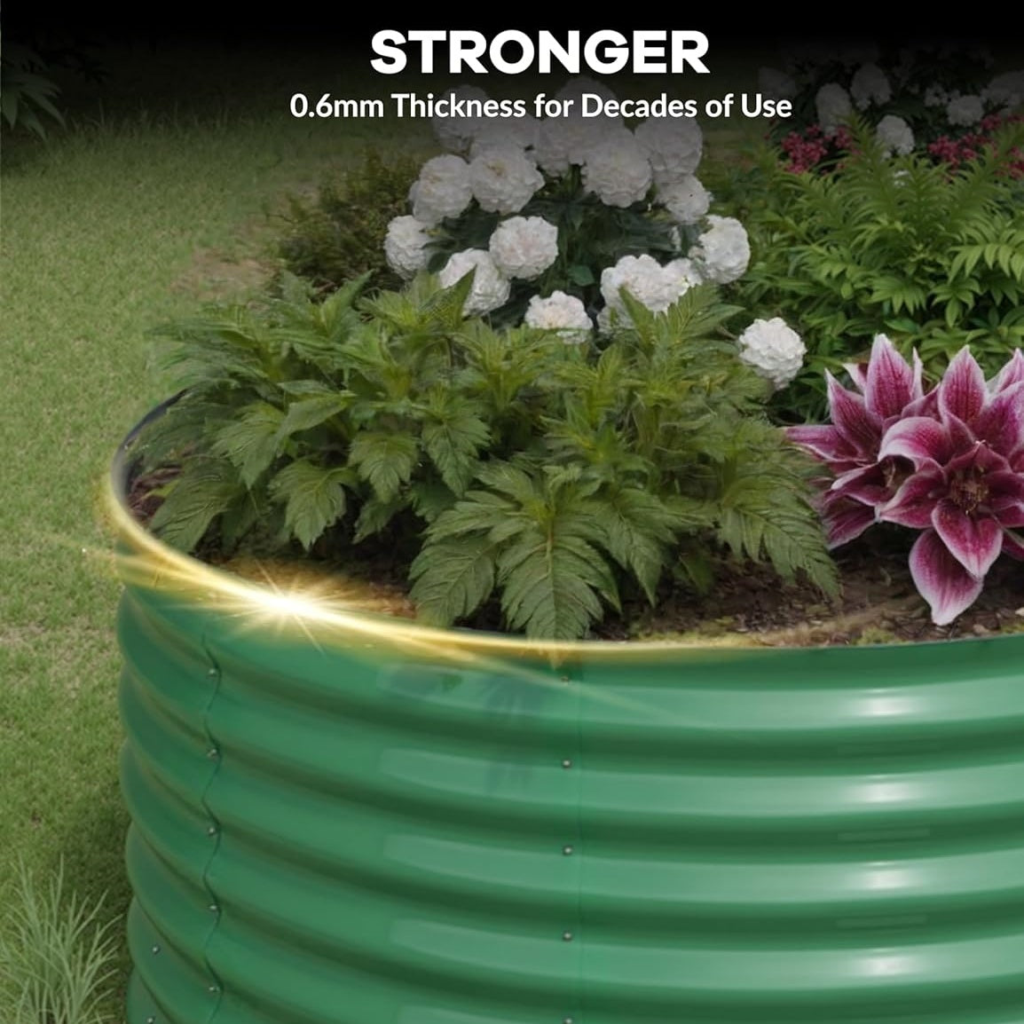 Goldensoil Raised Garden Bed,Galvanized Raised, Planter Boxes