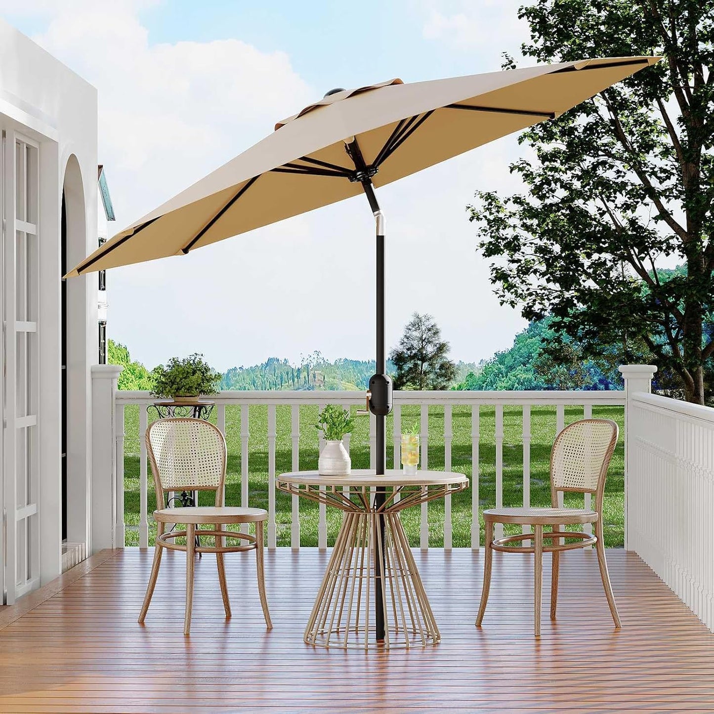 Garvee Outdoor Octagon Patio Umbrella, 8.69 x 8.69 x 7.87 ft, 8 Sturdy Ribs