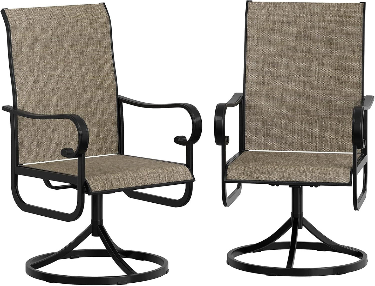 Riedhoff Patio Swivel Chairs Set of 2, with High Back, 23 x 20 x 40"