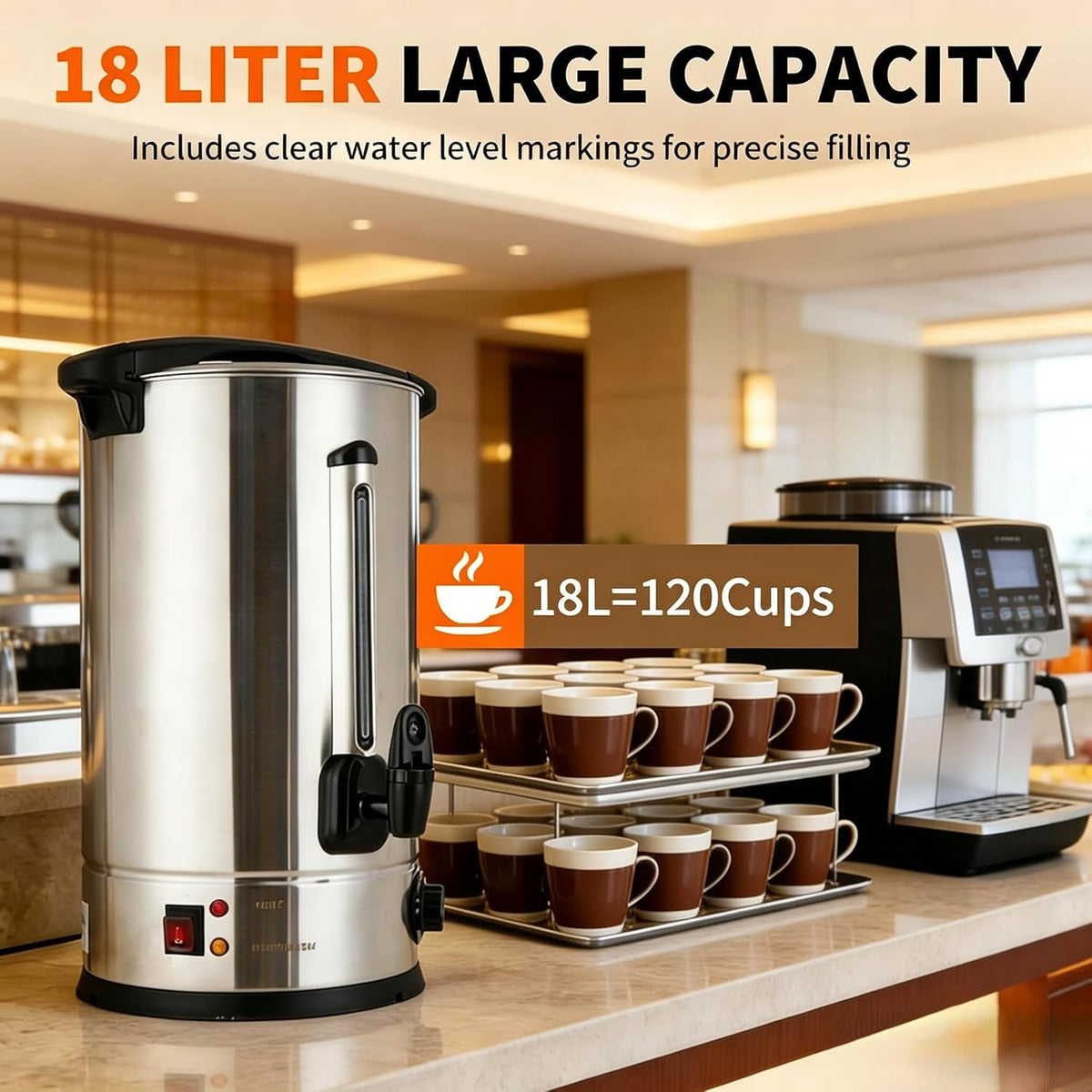 Riedhoff Commercial Coffee Urn, Hot Water Dispenser
