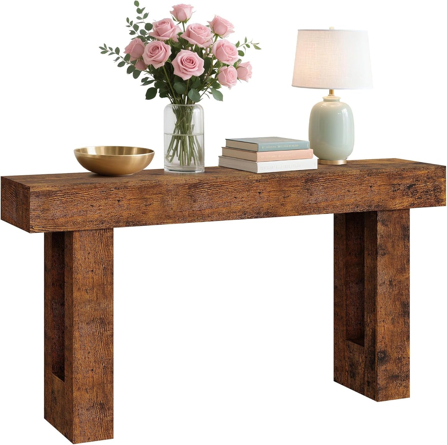 Garvee 63" Console Table for Entryway, Industrial Console Sofa Table