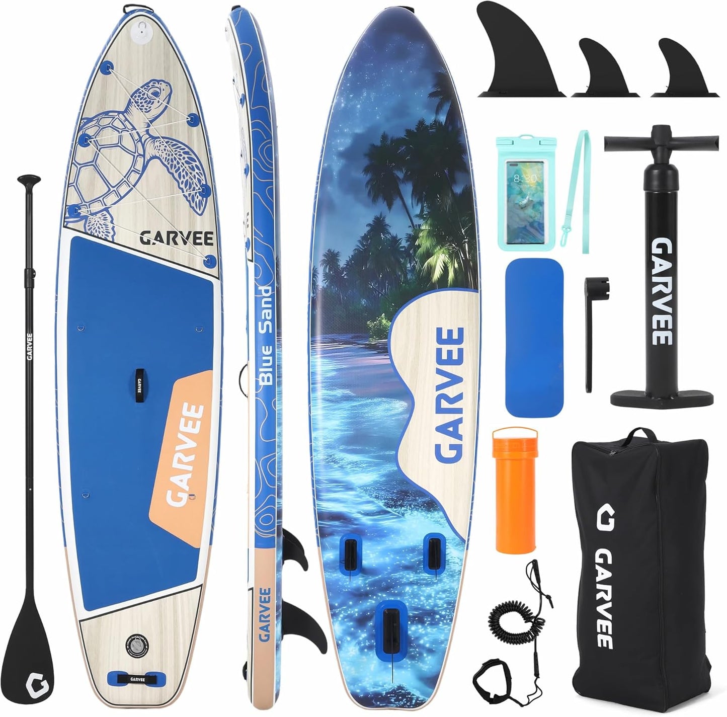 Garvee 11 ft Inflatable Stand up Paddle Boards with Premium SUP Accessories