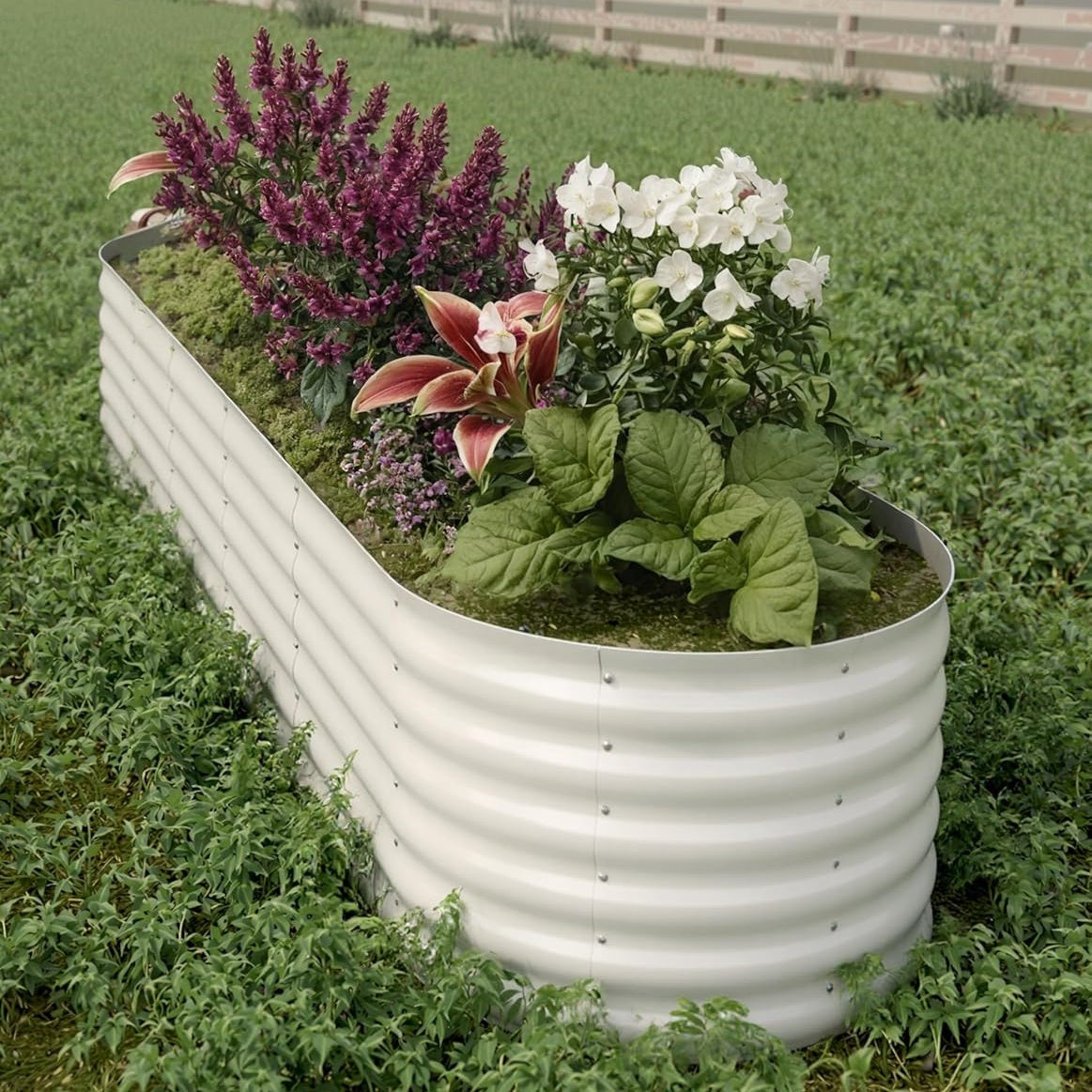 Garvee Elliptical feet Steel Planter Box, Raised Garden Bed