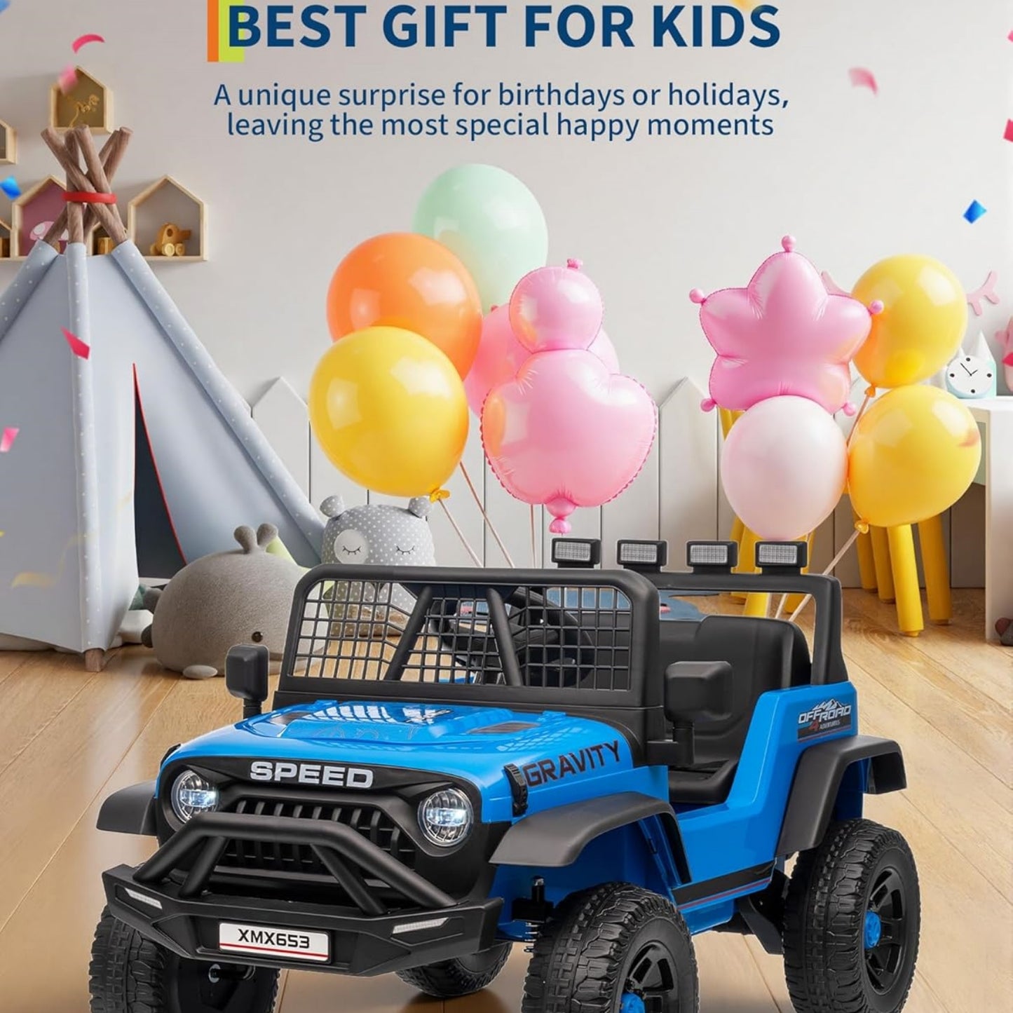 Garvee 12V Kids Ride on Car with Remote Controller, for Children 3-6 Years