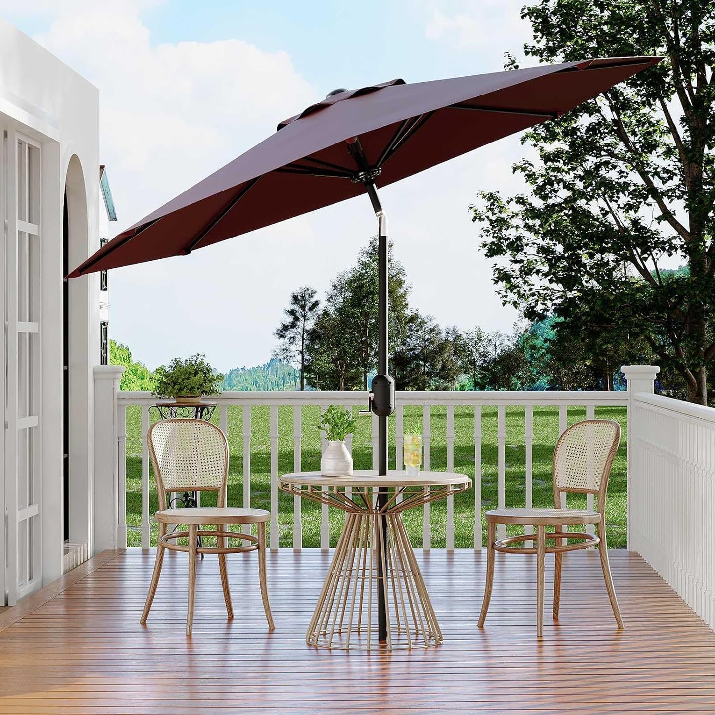 Garvee Outdoor Octagon Patio Umbrella, 8.69 x 8.69 x 7.87 ft, 8 Sturdy Ribs