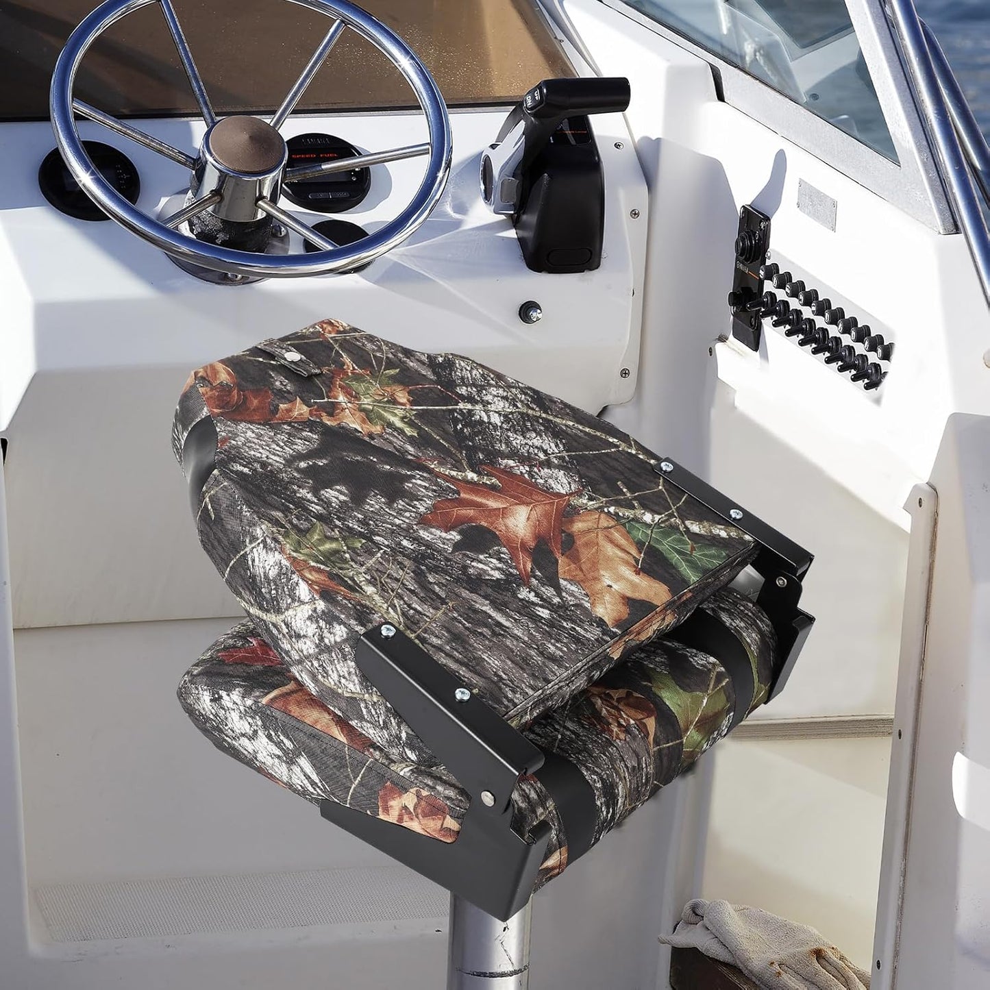 Garvee Folding Boat Seats, High Back, 2 Pack, Thick Sponge Padding and Hinge