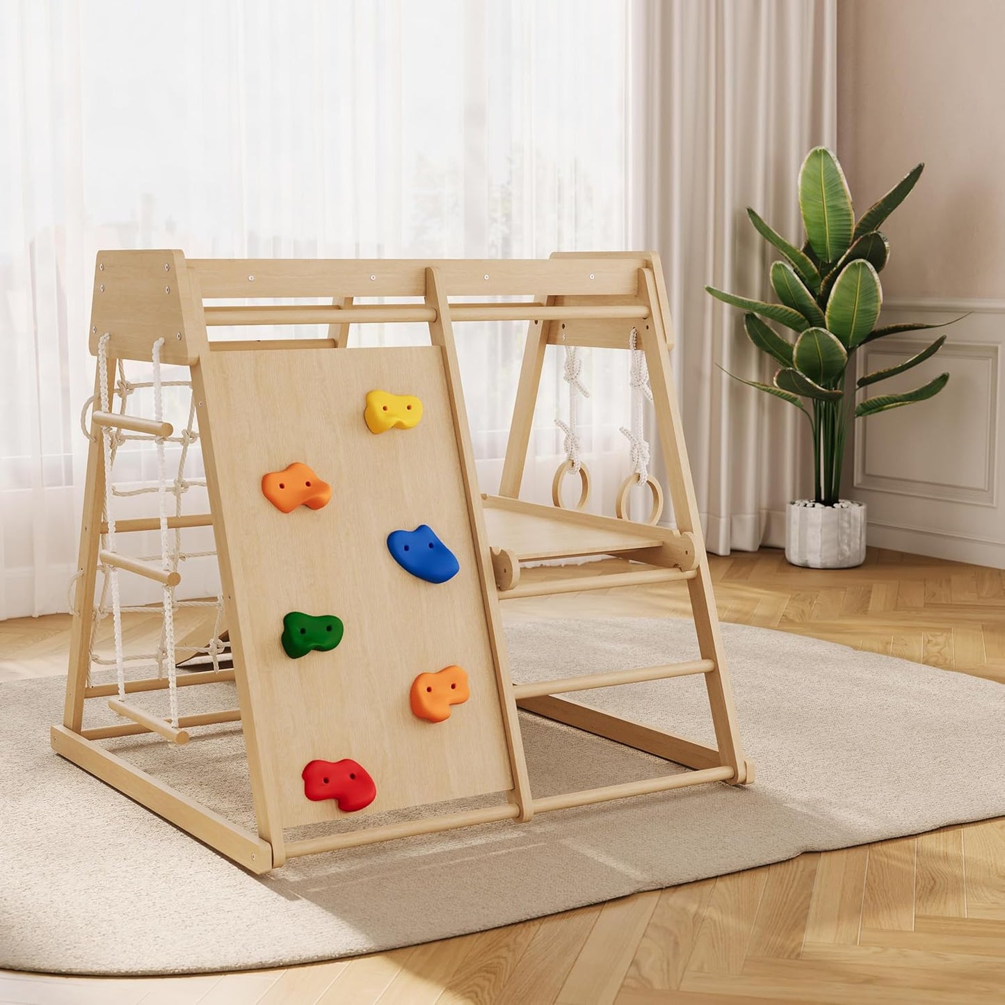 Garvee Indoor Playground Climber, Jungle Gym Climbing Toys for Toddlers, for Kids Age 1-8