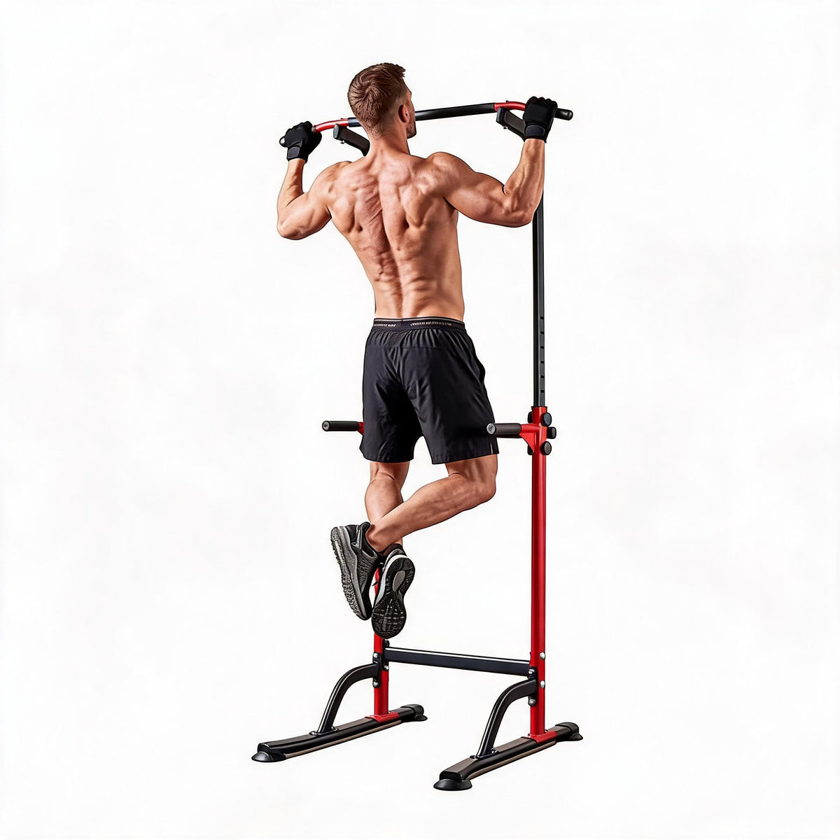 Riedhoff Power Tower Workout Station, Adjustable Pull Up Bar with Dip Bars, 10 Height Levels