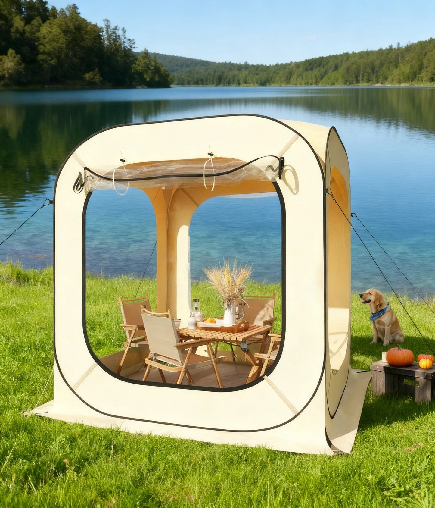 Garvee Pop up Sports Tent, All Weather, Beige