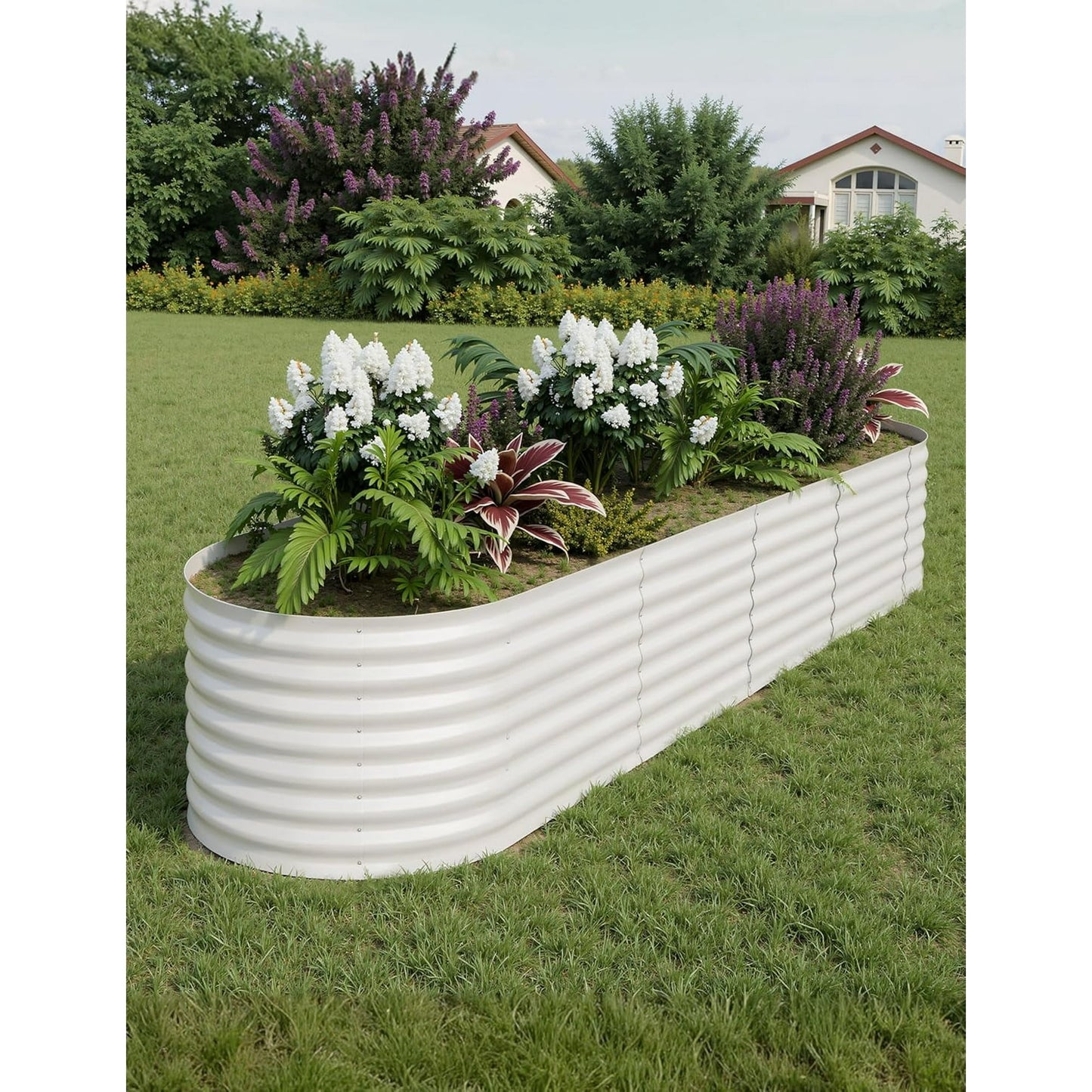 Garvee Elliptical feet Steel Planter Box, Raised Garden Bed