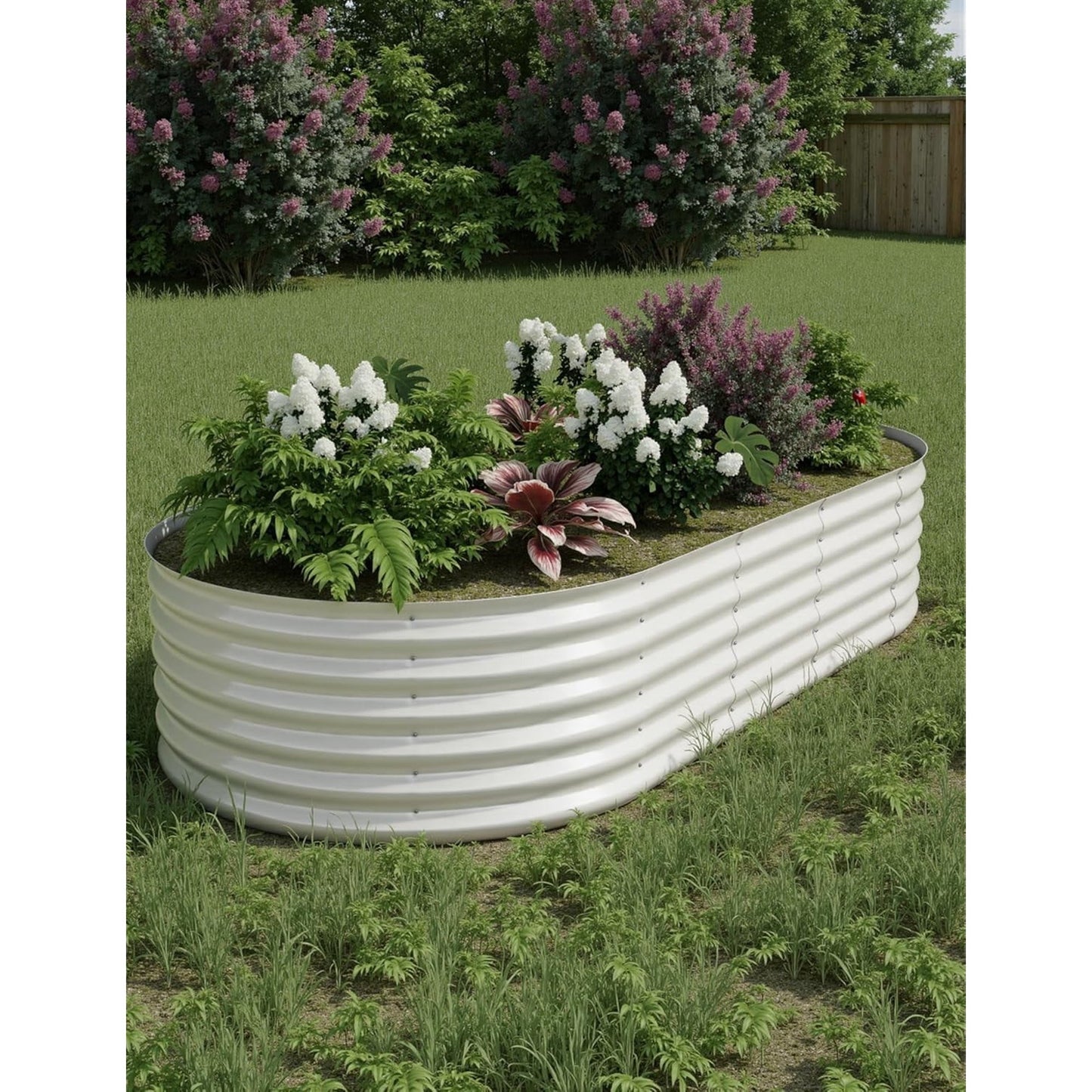 Garvee Elliptical feet Steel Planter Box, Raised Garden Bed