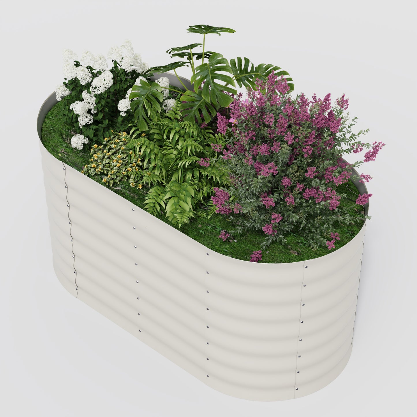 Garvee Elliptical feet Steel Planter Box, Raised Garden Bed