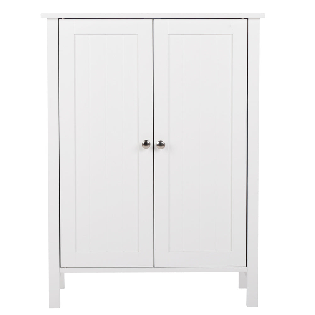 AMYOVE Mdf Bathroom Cabinet Waterproof Double Doors 3 Ties Cabinet