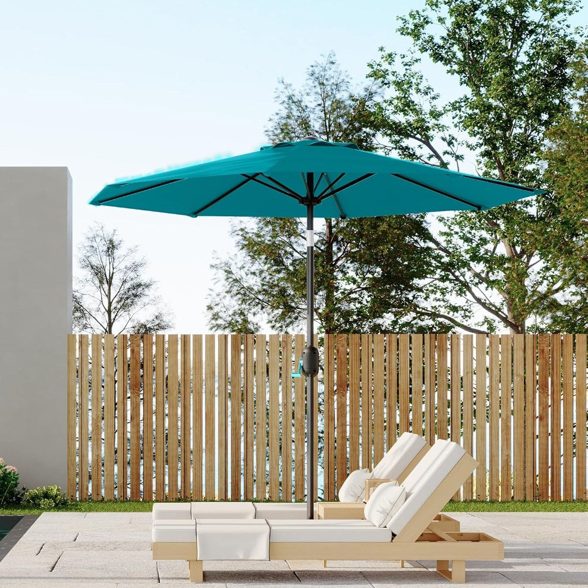 Garvee Outdoor Octagon Patio Umbrella, 8.69 x 8.69 x 7.87 ft, 8 Sturdy Ribs