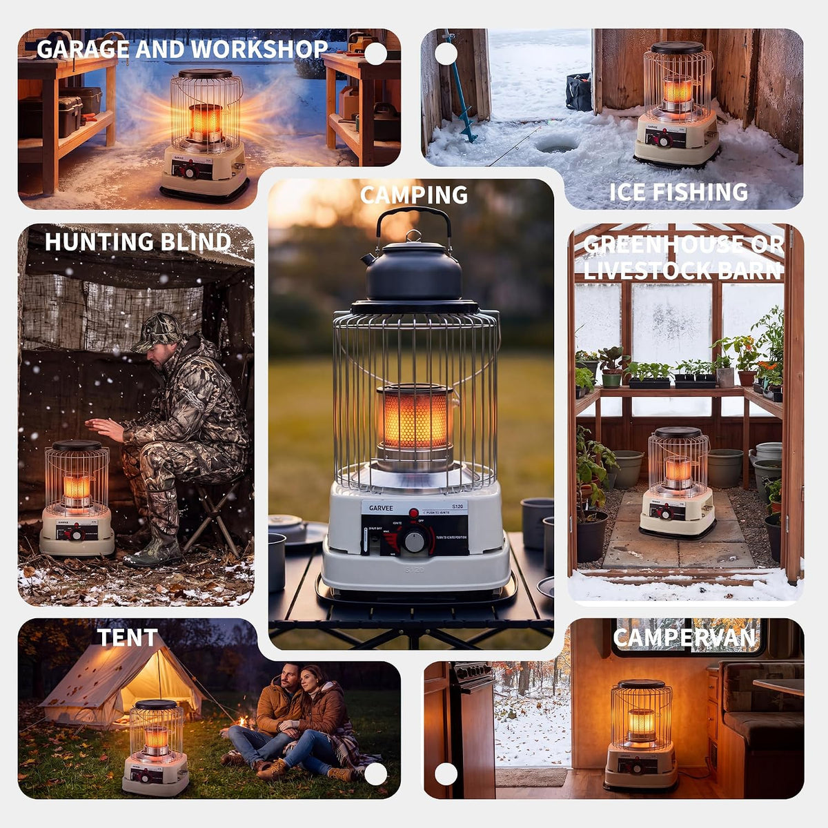 Riedhoff Portable Kerosene Heater, with Stove Top