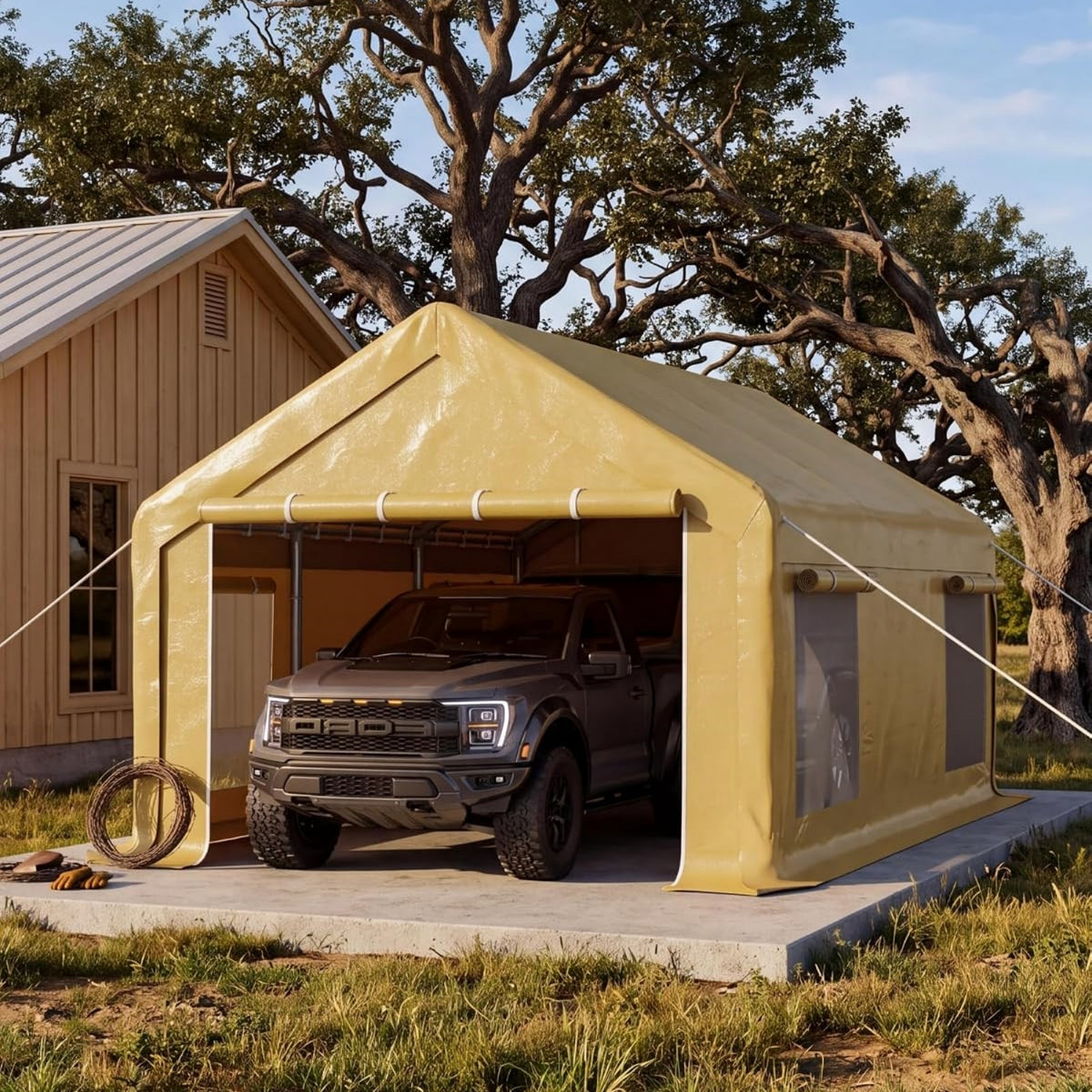 Riedhoff Carport with PE Canopy