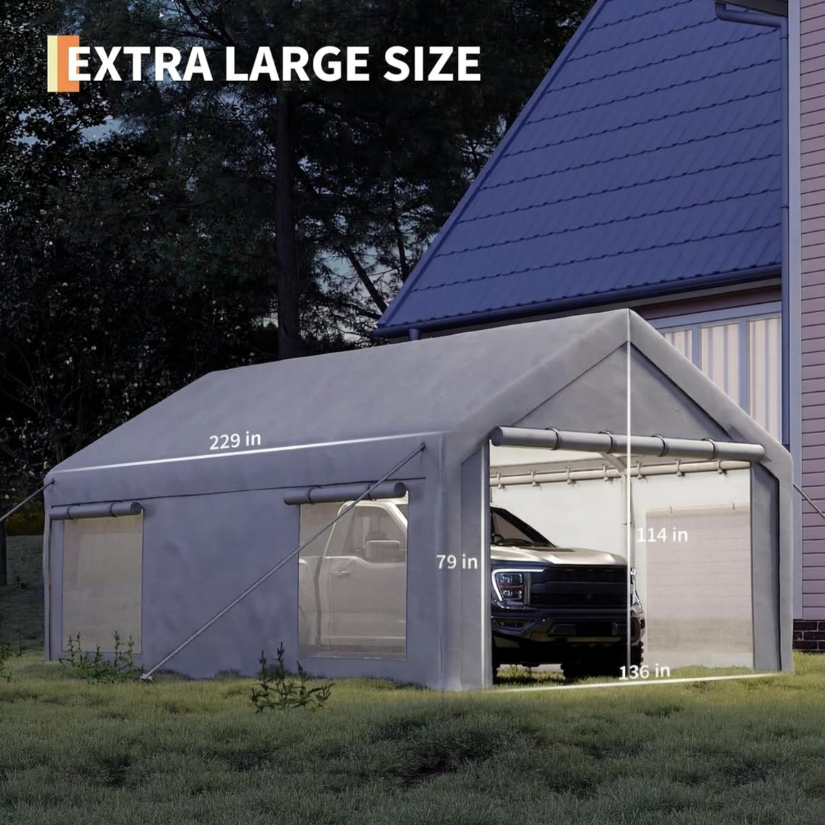 Riedhoff Carport with PE Canopy