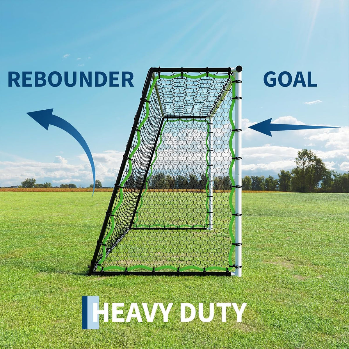 Riedhoff Soccer Goal Nets for Backyard, 7 x 3.6 x 5 ft, Multi-color