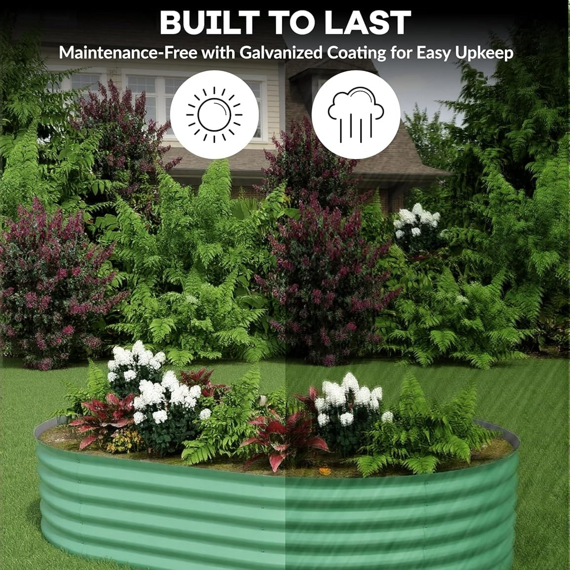 Goldensoil Raised Garden Bed,Galvanized Raised, Planter Boxes