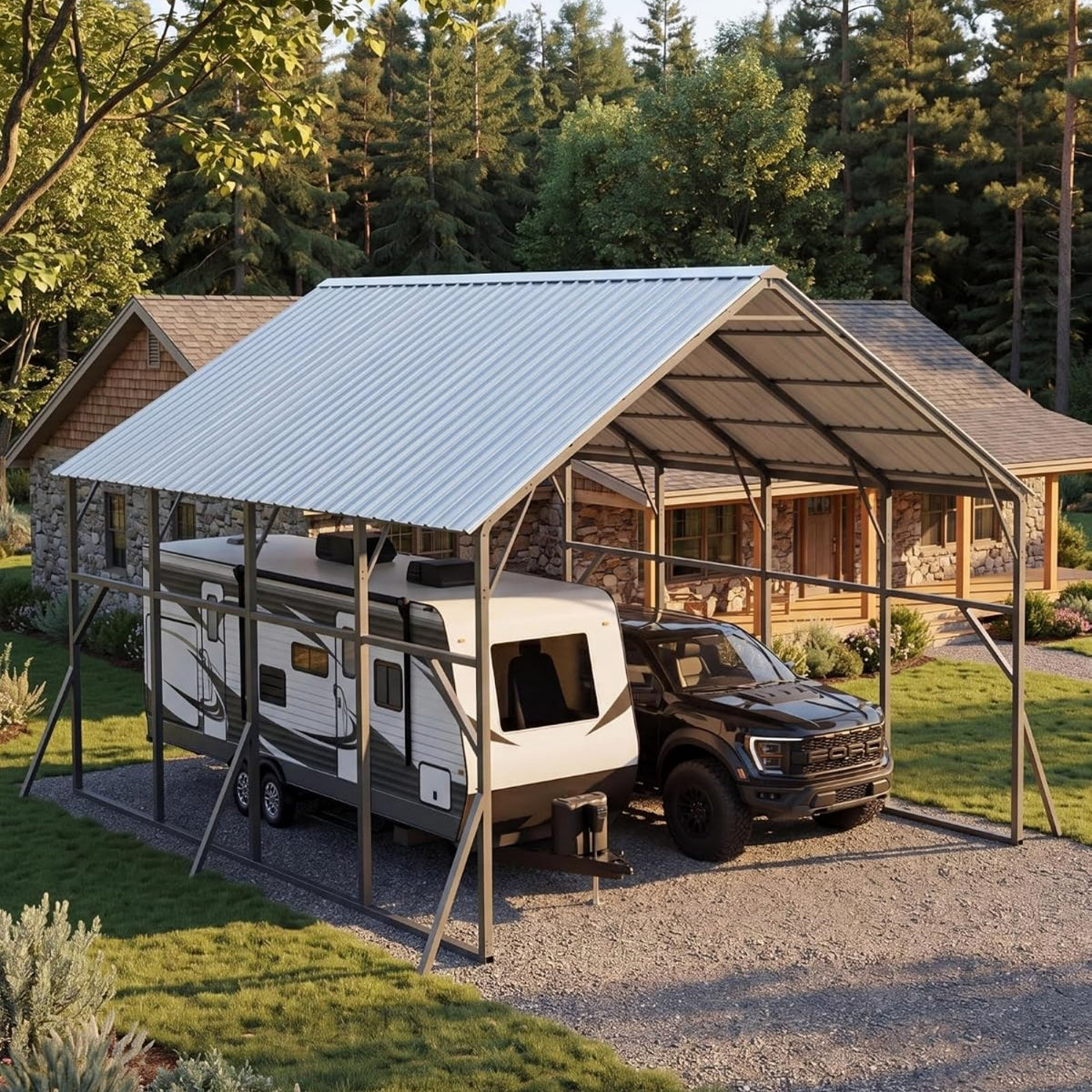 Garvee Metal Carport, Heavy-Duty