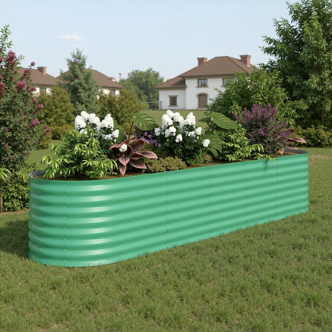 Goldensoil Raised Garden Bed,Galvanized Raised, Planter Boxes