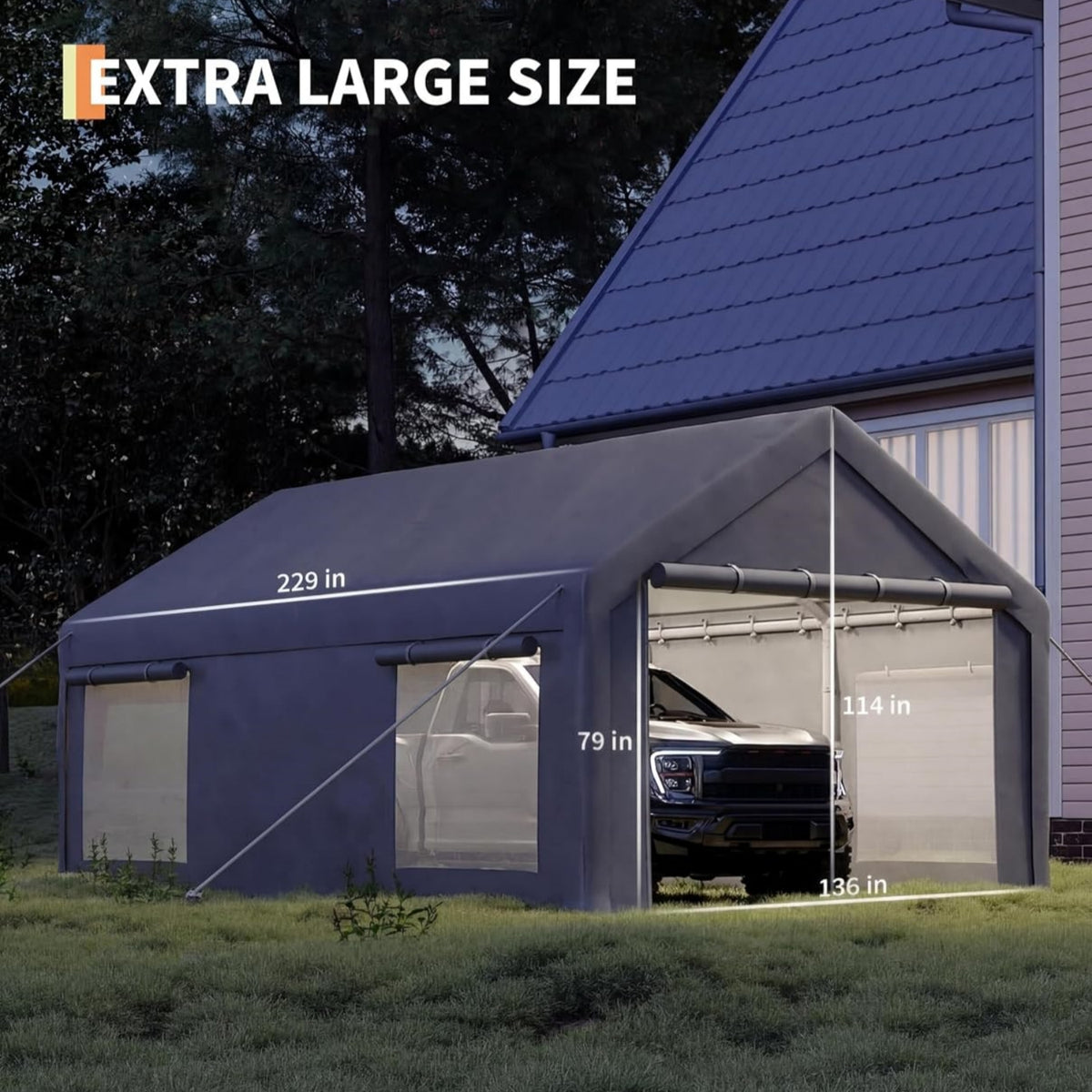 Riedhoff Carport with PE Canopy