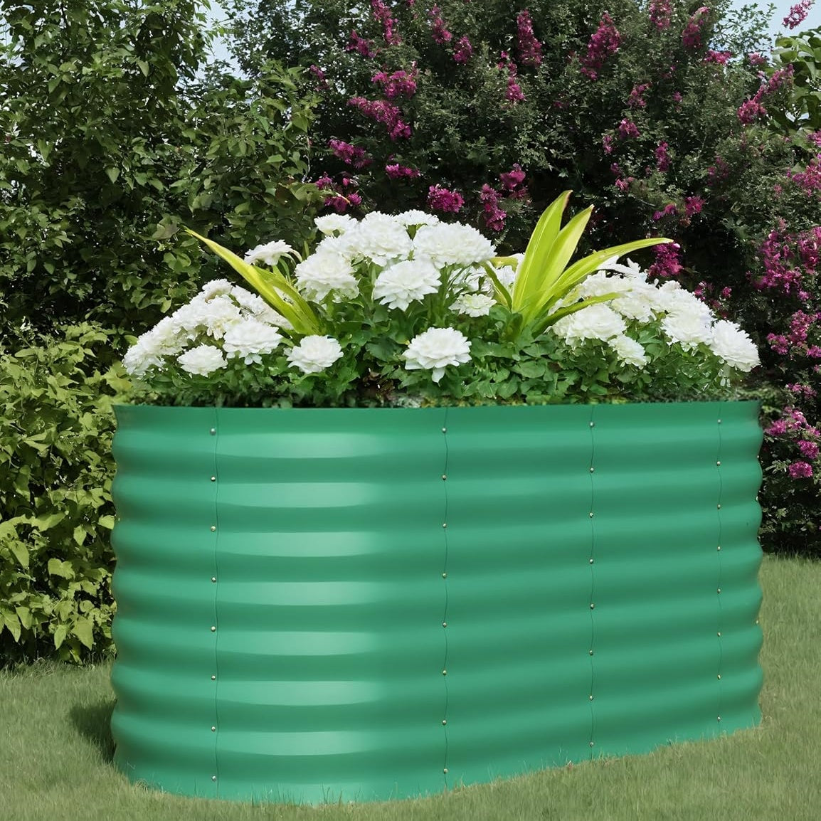 Garvee Elliptical feet Steel Planter Box, Raised Garden Bed