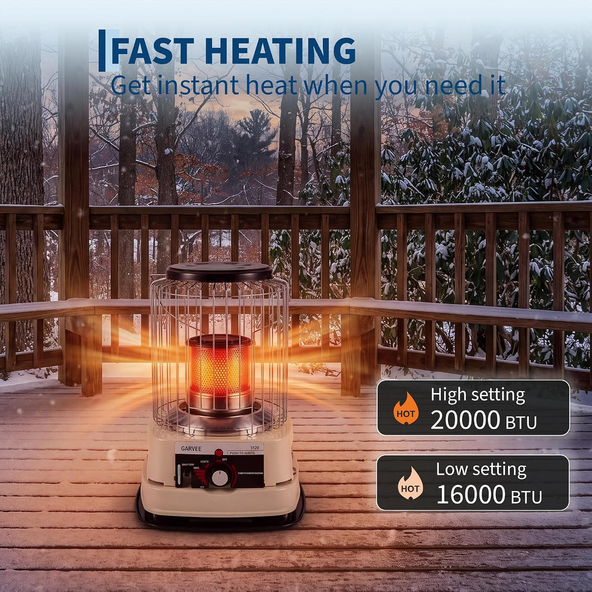 Riedhoff Portable Kerosene Heater, with Stove Top