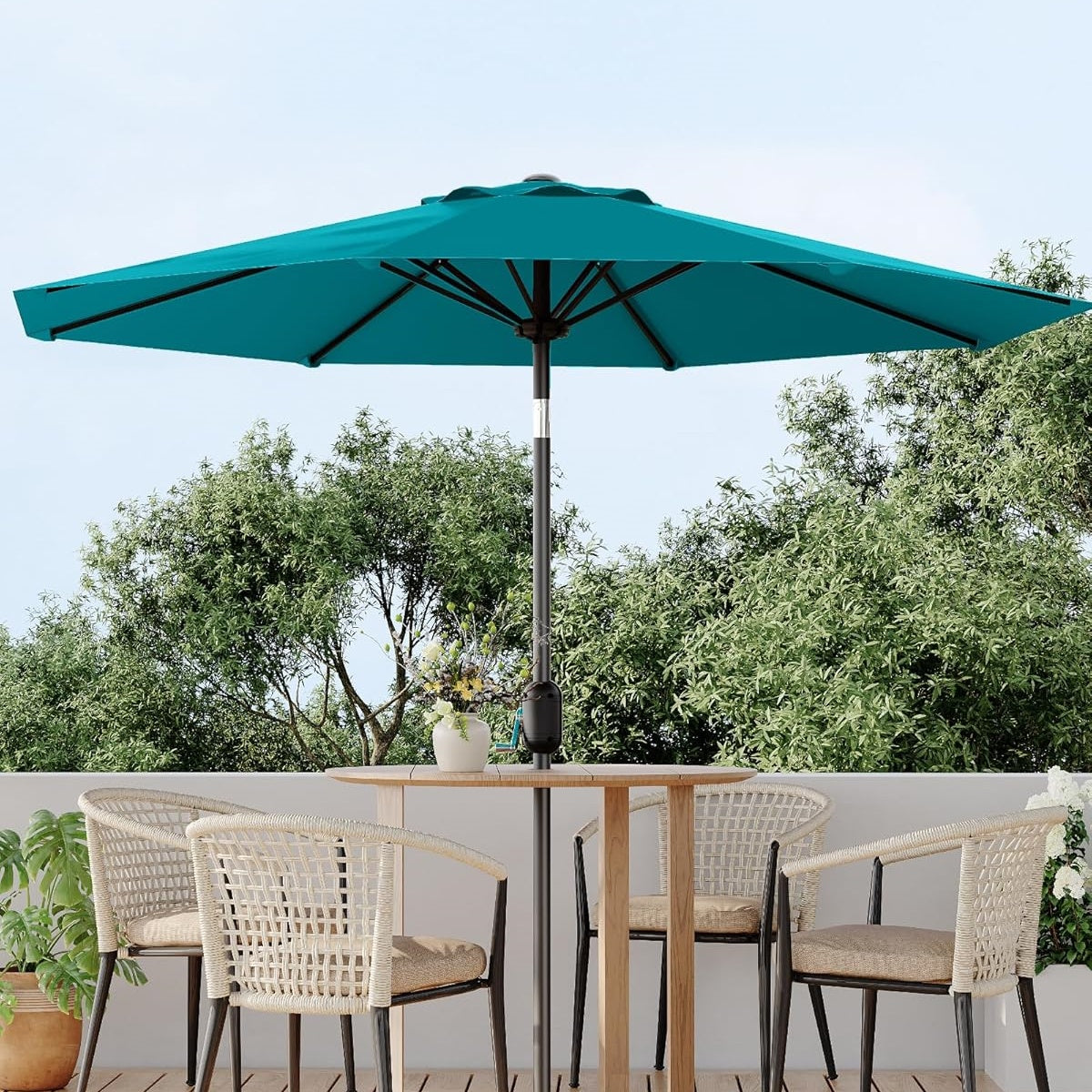 Garvee Outdoor Octagon Patio Umbrella, 8.69 x 8.69 x 7.87 ft, 8 Sturdy Ribs