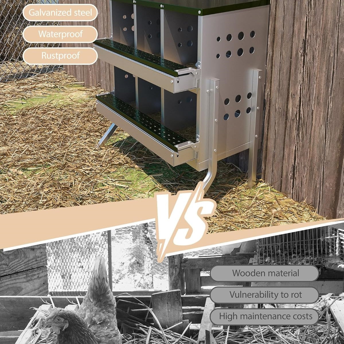 Garvee Chicken Nesting Box for Laying Eggs