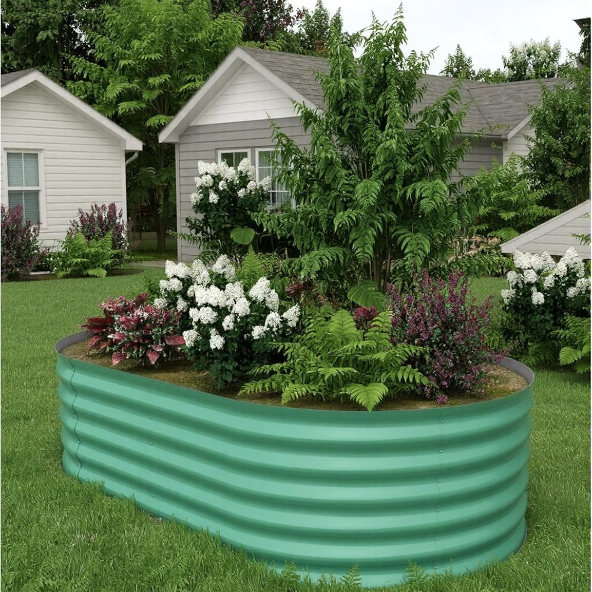 Goldensoil Raised Garden Bed,Galvanized Raised, Planter Boxes
