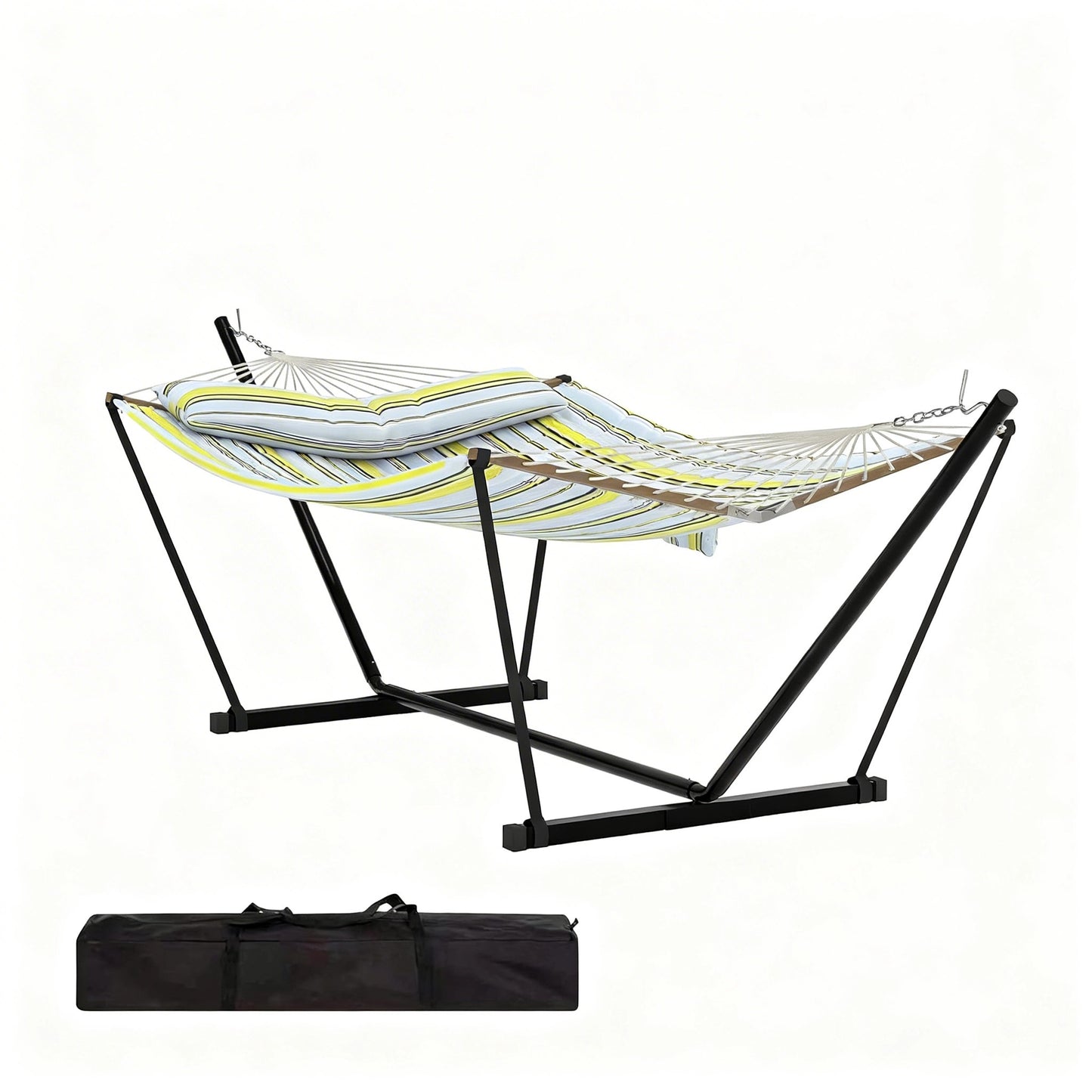 Garvee Double Hammock with Stand, Heavy Duty with Balance Rope