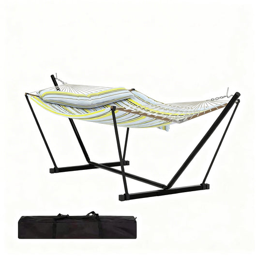 Garvee Double Hammock with Stand, Heavy Duty with Balance Rope