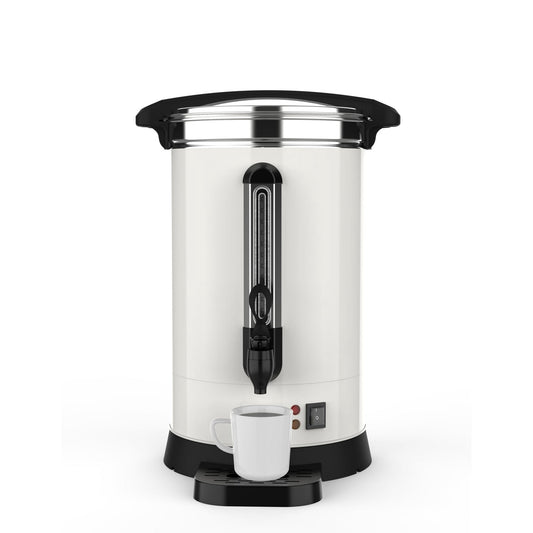Garvee 100-Cup Commercial Coffee Urn, Hot Water Dispenser, 14L /3.8 Gal, White