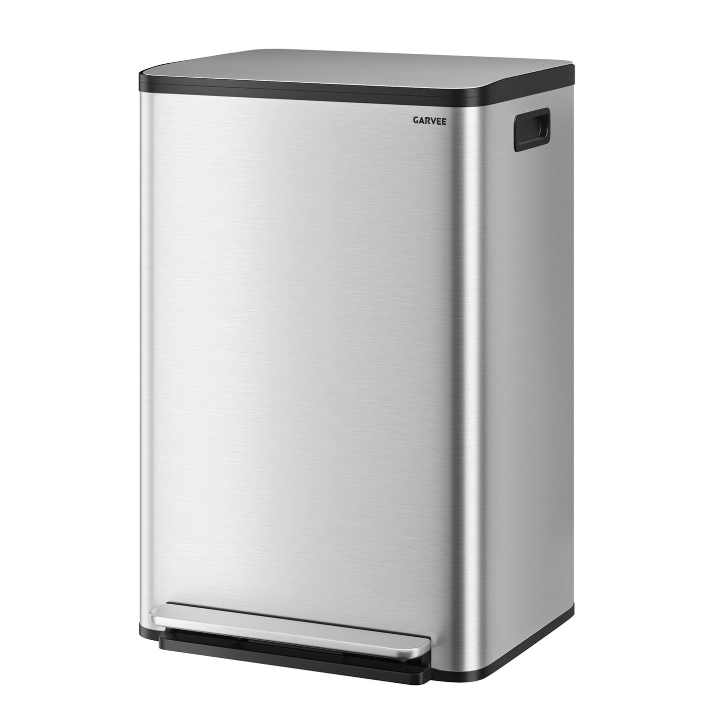 Garvee 13 Gallon Stainless Steel Kitchen Step Trash Can,Soft Close Lid, Fingerprint Resistant
