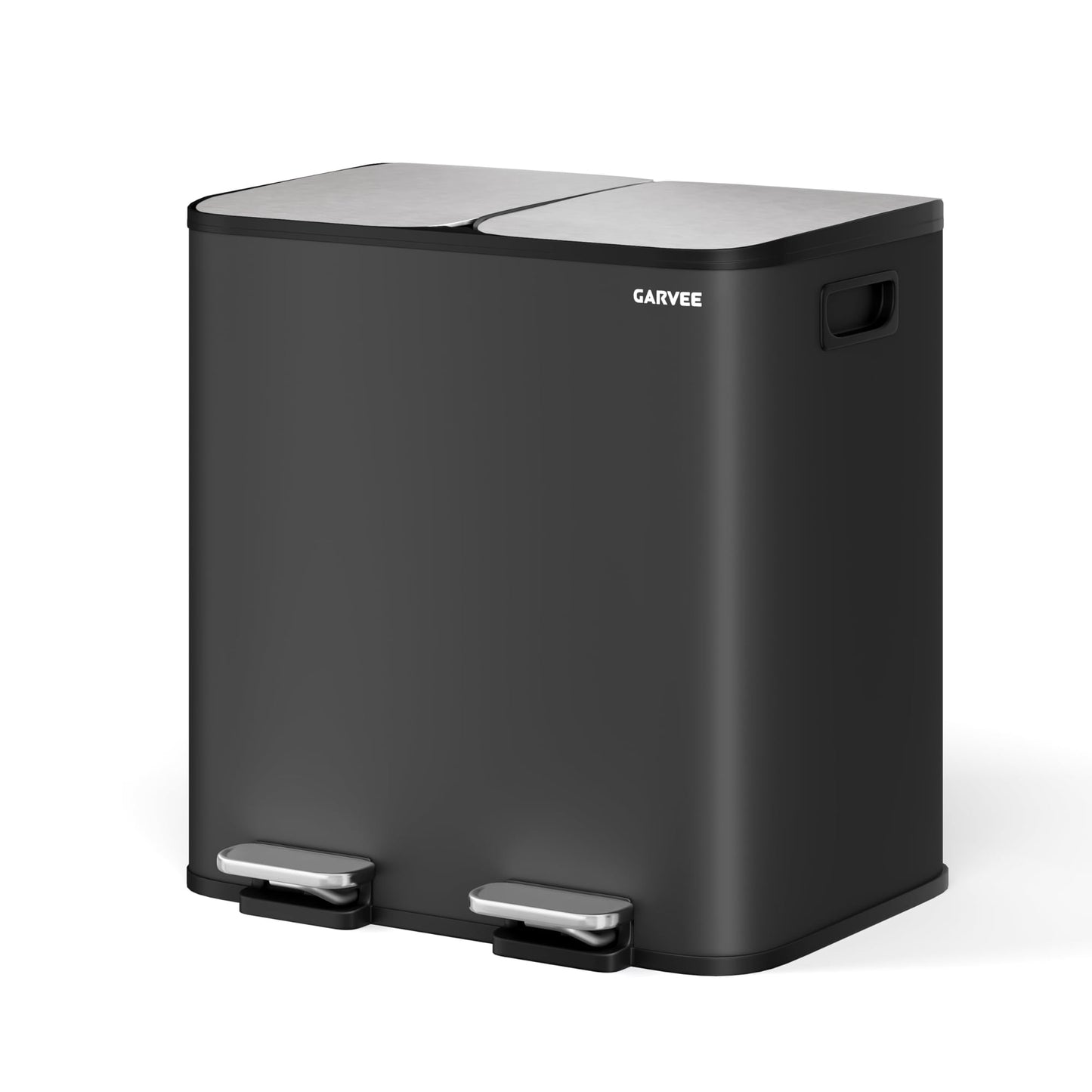 Garvee 2 x 4 Gallon Stainless Steel Double Trash Can and Recycling Bins for Kitchen