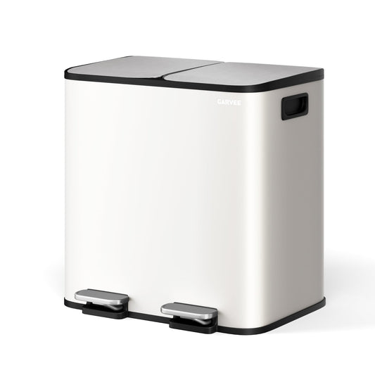 Garvee 2 x 4 Gallon Stainless Steel Double Trash Can and Recycling Bins for Kitchen